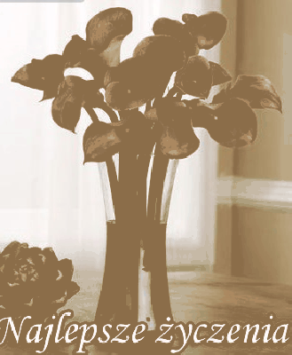 Kwiaty w wazonie na stole najlepsze życzenia